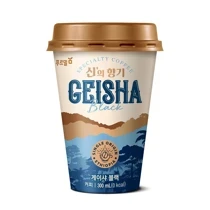 커피음료 썸네일이미지, 브랜드: 푸르밀 제품명: 게이샤 블랙 용량: 300ml